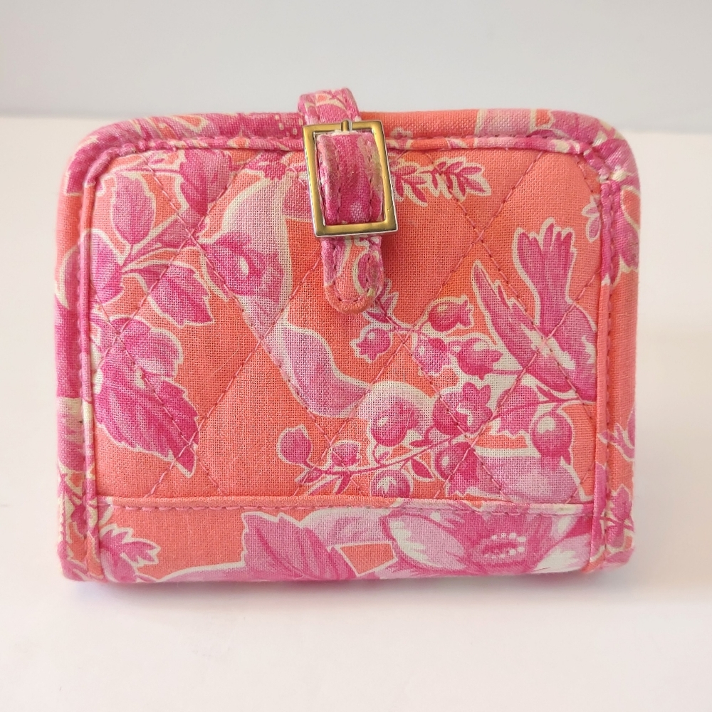 Vera Bradley Coral Pink Floral Quilted Wallet